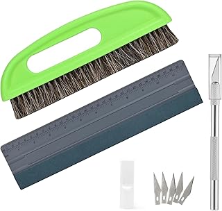Lot de 8 outils pour papier peint, avec brosse à tapisser, raclette, outil de coupe, kit de papier peint, outil de lissage du papier peint, outil de lissage pour contact adhésif, papier peint, film de