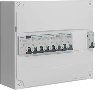 SIEMENS Tableau 1 Rangée Pré-équipé avec 1 Interrupteur Différentiel 40A Type AC et 8 Disjoncteurs