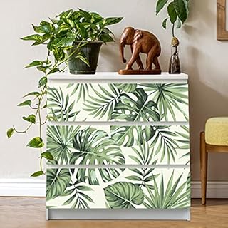 Lot de 3 Stickers Adhésif pour Meuble IKEA MALM - Modèle Vegetal