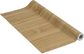 Venilia Papier adhésif | Chêne clair Aspect bois Marron | 45 cm x 3 m, Épaisseur 95μ | Film autocollant pour meuble et cuisine, film décoratif, papier peint | PVC sans phtalates | Fabriqué en UE