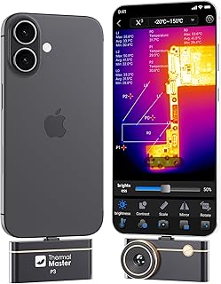 Caméra thermique Thermal Master P3 Caméra infrarouge pour iPhone 15/16 et Android Caméra Focus réglable X³ IR Résolution 512x384, -20℃-600℃ Inspection PCB 35mK