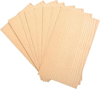 Kontrasti Placage de Bois - Frêne x 8 feuilles - Taille 30 cm x 10 cm x 0,5 mm approx. Placage de Bricolage pour: modélisme, marqueteurs, réparation de mobilier, pyrogravure et restauration