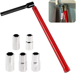 Clé Robinet Jeu de Clés à Écrou de Robinet sur Pied sur Pied Outil 8-12 mm pour Installations Plomberie Robinets d