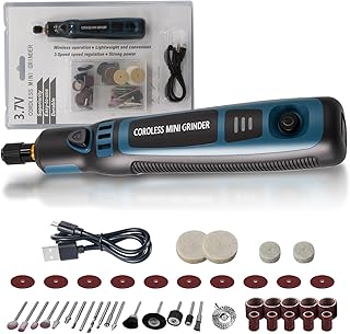 Outil Rotatif Multifonction Sans Fil, Stylo Graveur Électrique avec 50 Accessoires, USB Rechargeable Kit d