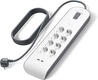 Belkin BSV804ca2M 8 prises Avec 2 ports USB - Blanc