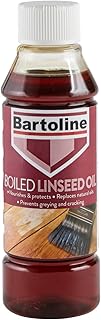 Huile de lin bouillie Bartoline 250 ml – Protecteur à séchage rapide pour meubles de jardin en bois tendre et bois d