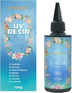 100g Résine UV Transparente Durcissante aux Ultraviolets Résine Époxy pour Loisirs Créatifs Pendentifs Accessoires de Nail Art Colle UV pour la Fabrication de Bijoux (DIY100)