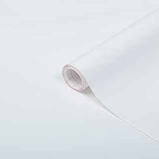d-c-fix papier adhésif pour meuble uni-colore mat Blanc - film autocollant décoratif rouleau vinyle - pour cuisine, porte - décoration revêtement peint stickers collant - 45 cm x 2 m