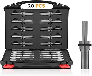 FBANG Set Éclateur Pierre 20 Pièces, Coin et Plug 18mm avec Mallette, Outil Professionnel pour Fendre le Granit, le Béton et la Maçonnerie