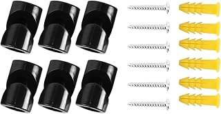 Lot de 6 crochet diffuseurs de lustre, support mural, suspension de câble (noir)