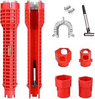 Clé à Robinet 14 En 1 Multifonctionnelle Cuisine-Bain Outil Plomberie Antidérapant Clé Évier-Mitigeur-Lavabo
