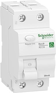 Schneider Electric 1334359 SCHN Resi9 Disjoncteur de Courant résiduel 1P+N 40A 30mA Type A, Blanc