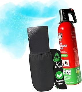 750g Extincteur Incendie Électrique + Support Velcro Voiture | Classes E, A et F | Fire Spray Compact pour Batterie Lithium | Cuisine, Bureau, Bateau | Extincteur Voiture, Maison