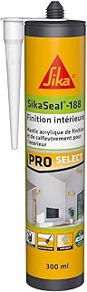 SIKA - Mastic acrylique - SikaSeal-188 Finition Intérieure blanc - Joint statique de finition et calfeutrement - Usage intérieur - Sans odeur - 300 ml