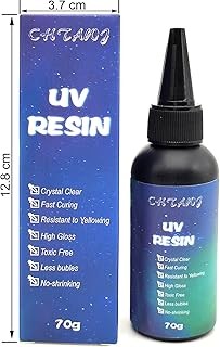 70g Résine UV Transparent durcissante aux ultraviolets résine époxy pour loisirs créatifs, pendentifs, accessoires de nail art, colle en résine UV pour la fabrication de bijoux