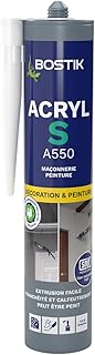 Bostik Acryl S – Mastic Acrylique – Intérieur & Extérieur – Fissures, Calfeutrement Et Joint – Tous Matériaux – Marron – Cartouche 310 ml