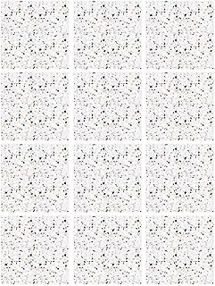 | Autocollants Stickers Carrelage | Planche de 12 Stickers Carrelage - Carreaux de Ciment - Modèle TERRAZZO - Dimensions d