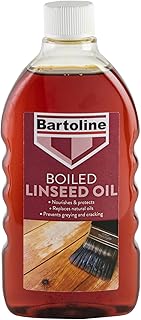 Bartoline Huile de Lin Bouillie Bartoline 500 ml – Protecteur pour Bois à Séchage Rapide pour Meubles de Jardin en Bois Tendre